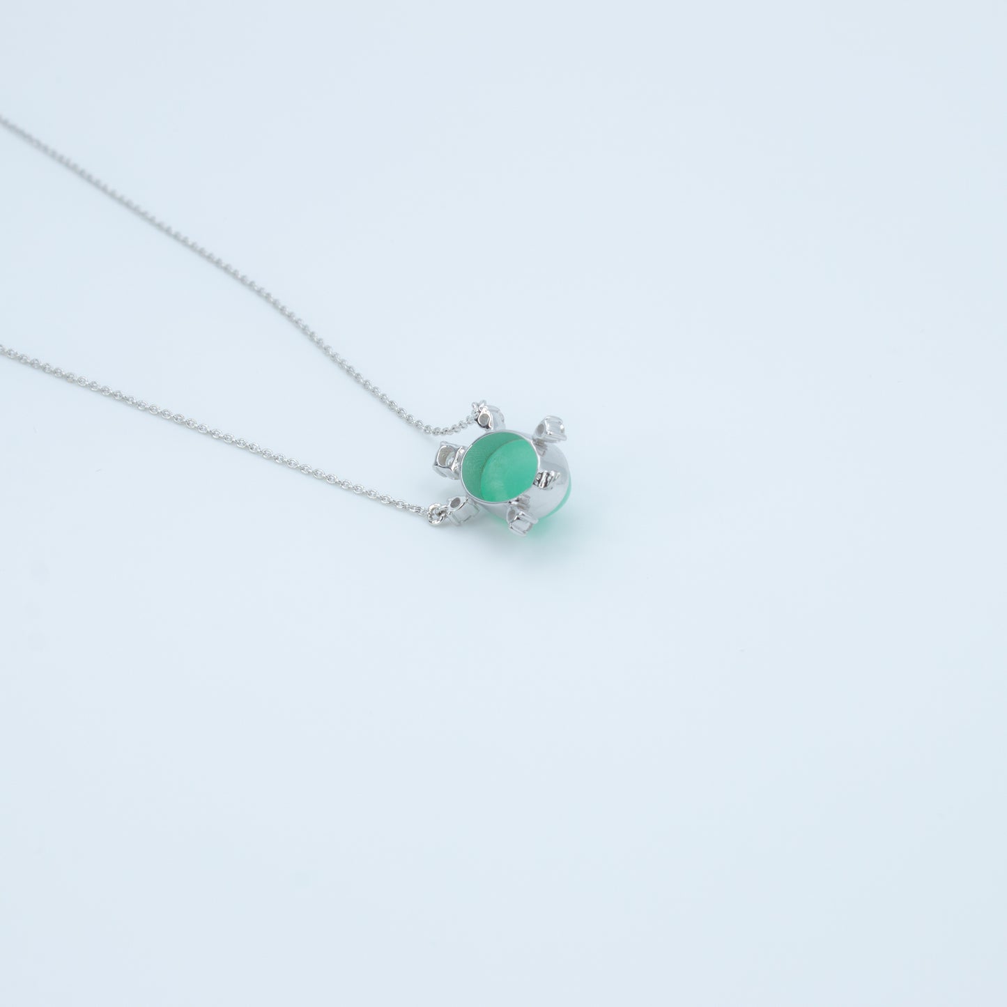 Elegant Emerald Pendant Necklace – 16+2" | 0.32 CT Diamond Accents | 3.03 CT Natural Emerald