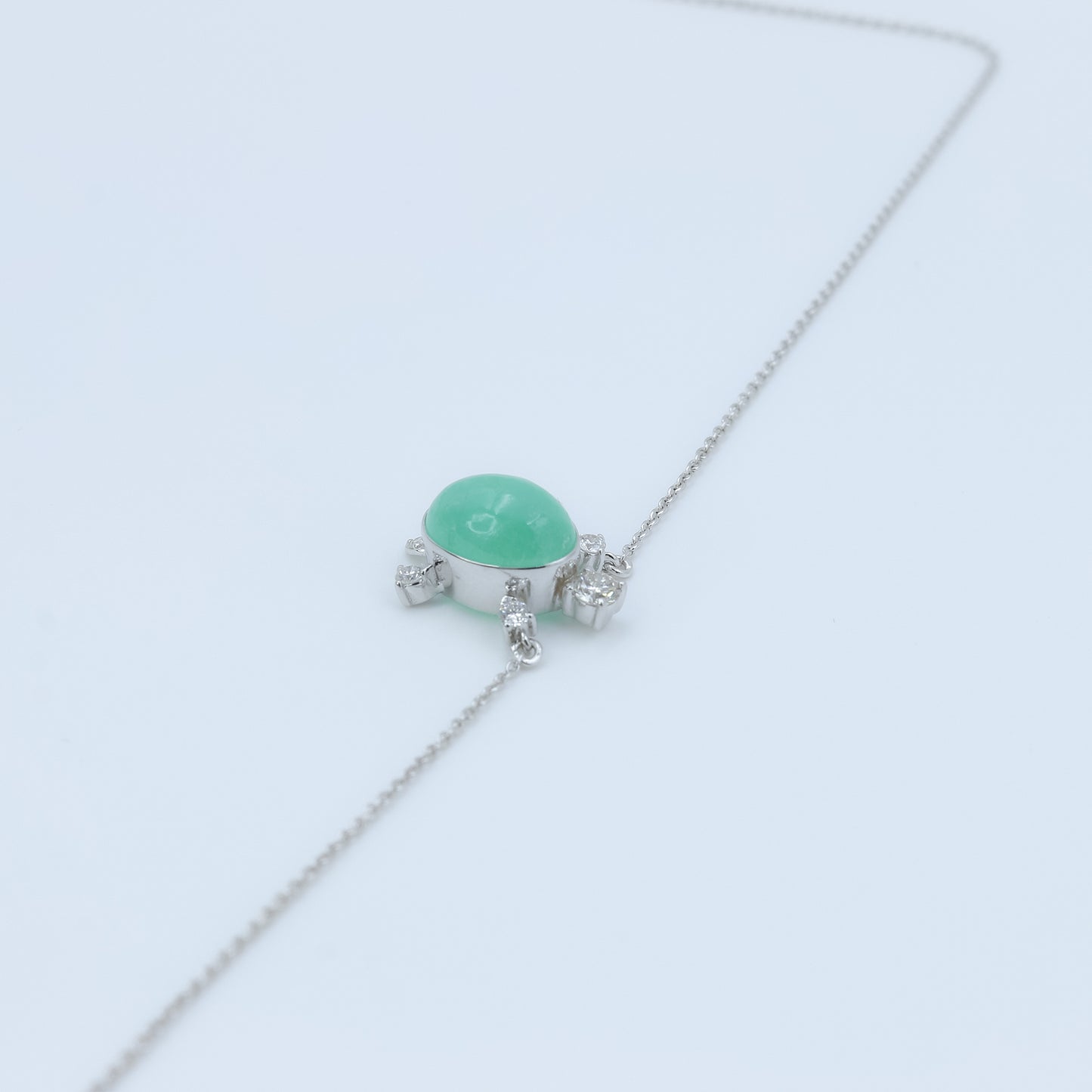 Elegant Emerald Pendant Necklace – 16+2" | 0.32 CT Diamond Accents | 3.03 CT Natural Emerald