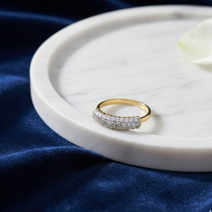 Gold Channel Set Diamond Band Ring