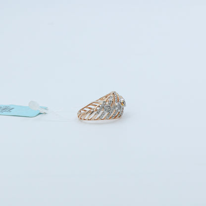 Diamond Entwined Lattice Statement Ring