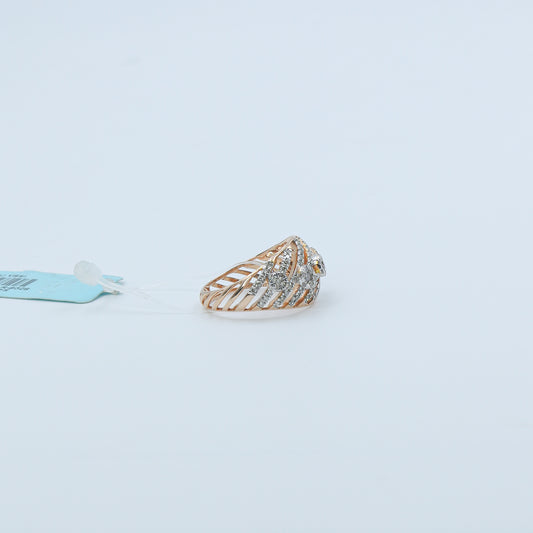 Diamond Entwined Lattice Statement Ring