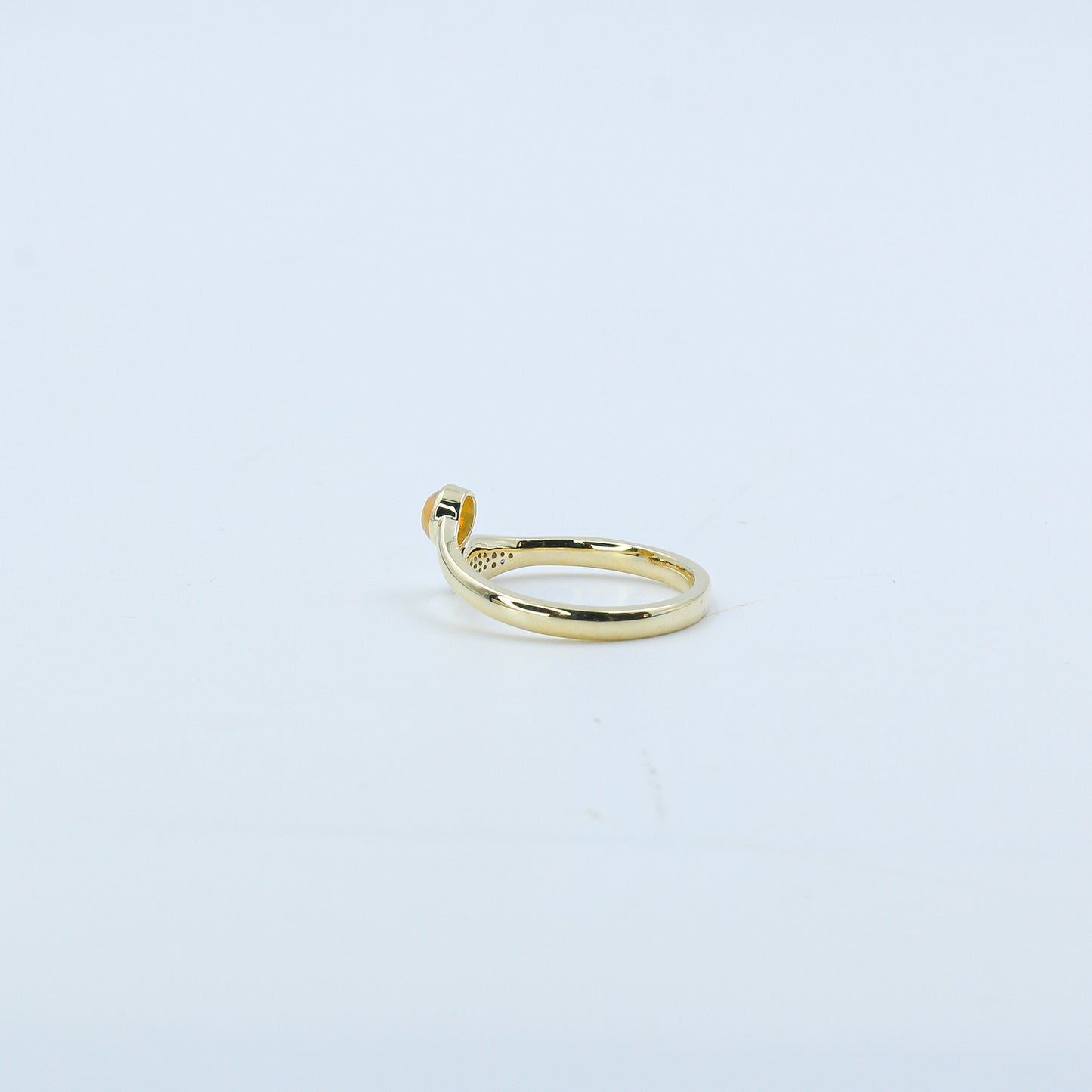 Yellow Gold Opal and Diamond Bypass Ring