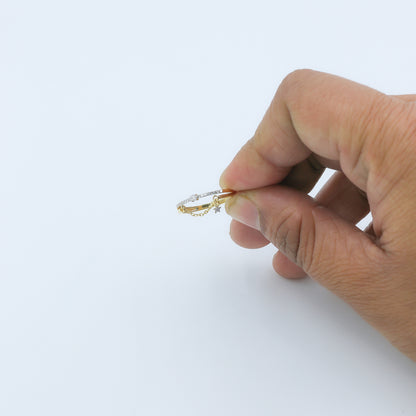 Yellow Gold Celestial Charm Diamond Ring