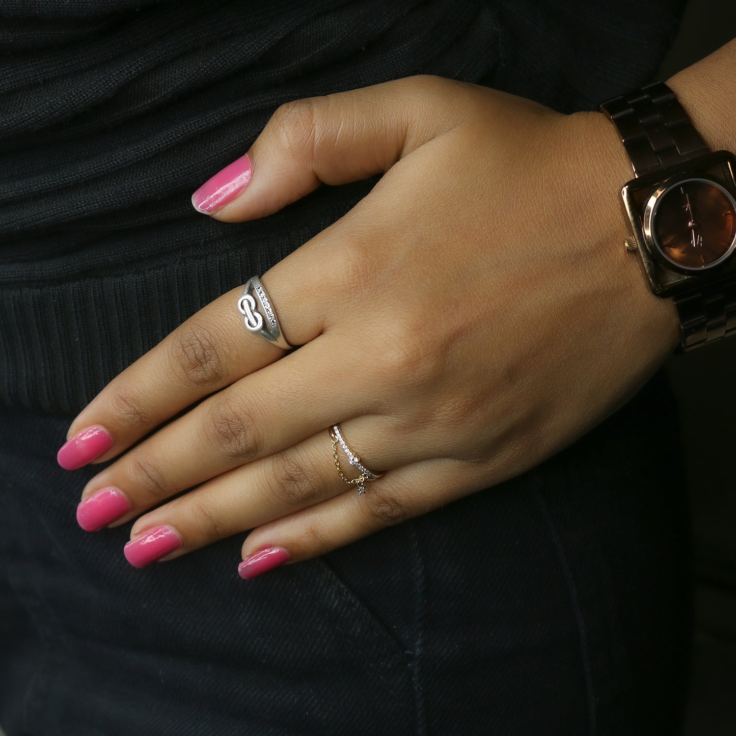 Yellow Gold Celestial Charm Diamond Ring