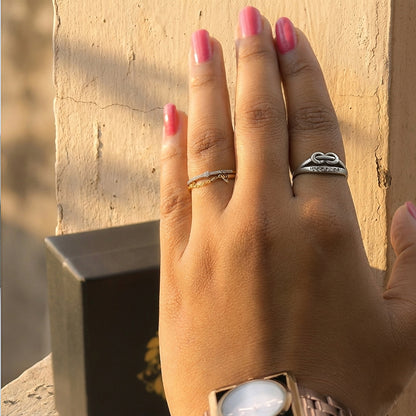 Yellow Gold Celestial Charm Diamond Ring