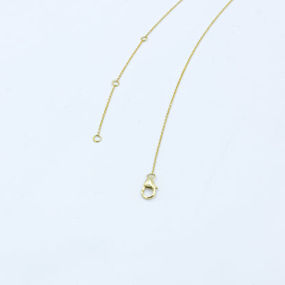 Yellow Gold Tourmaline and Diamond Halo Pendant with Chain