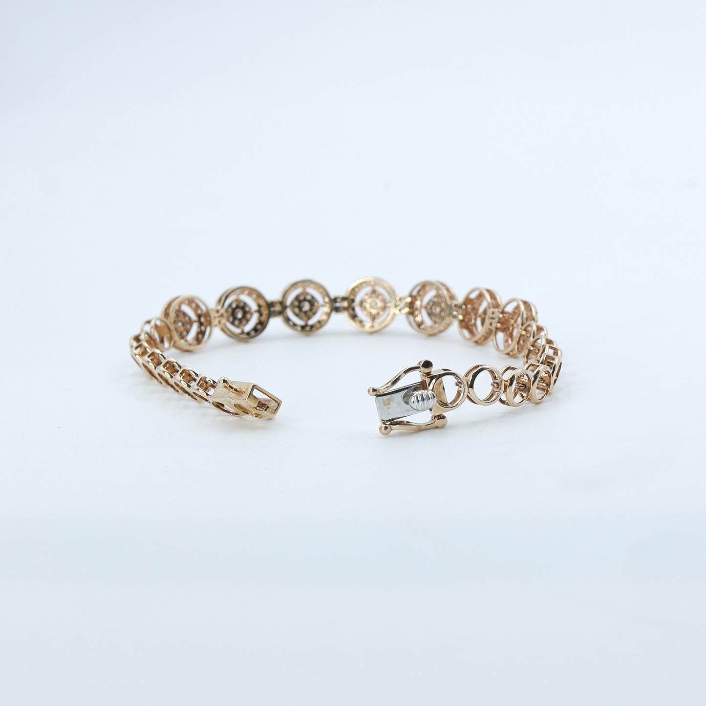Diamond Oval Link Statement Bracelet