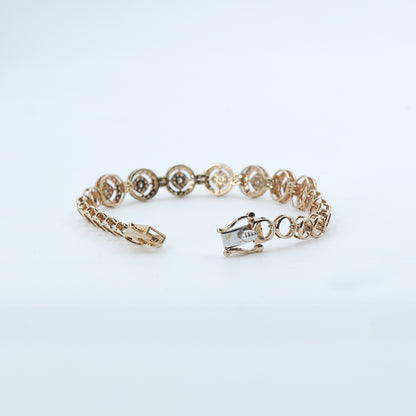 Diamond Oval Link Statement Bracelet