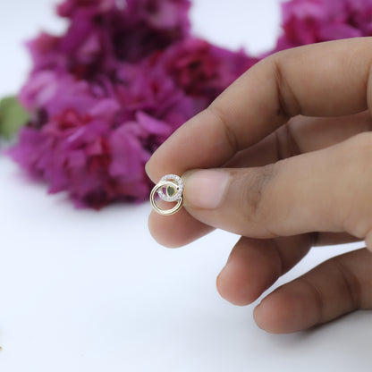 Yellow Gold Pave Diamond Halo Stud Earrings