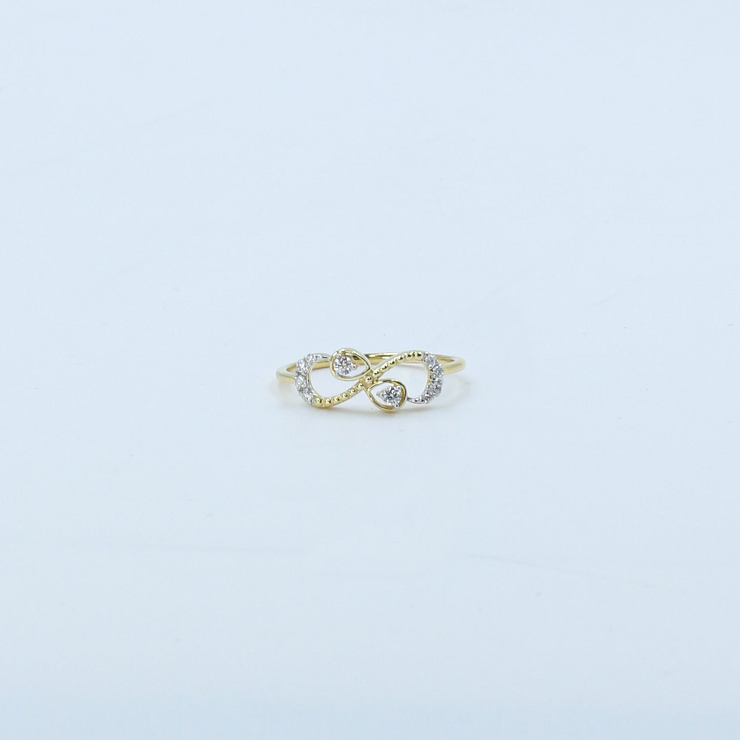Yellow Gold Infinity Knot Diamond Ring