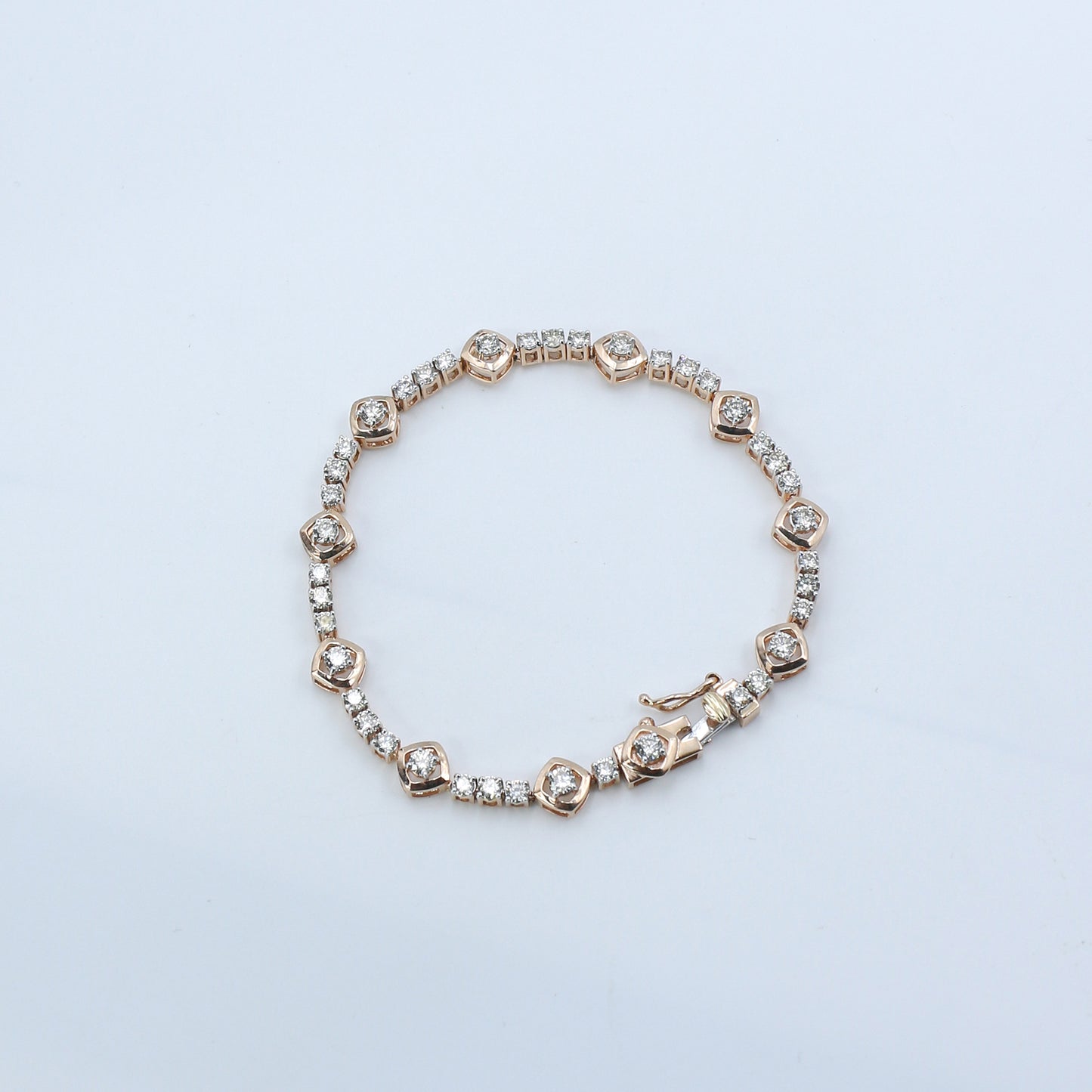 Diamond & Colorstone Marquise Link Bracelet