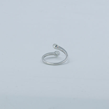 White Gold Lab-Grown Diamond Bypass Ring