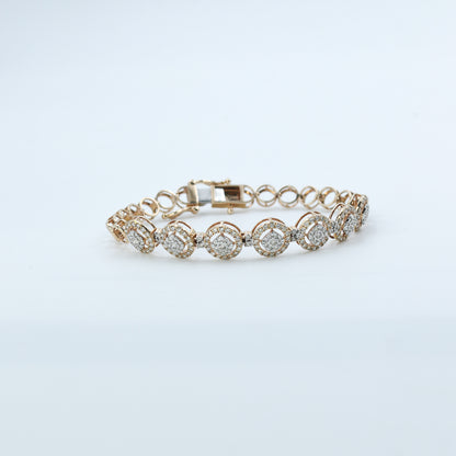 Diamond Oval Link Statement Bracelet