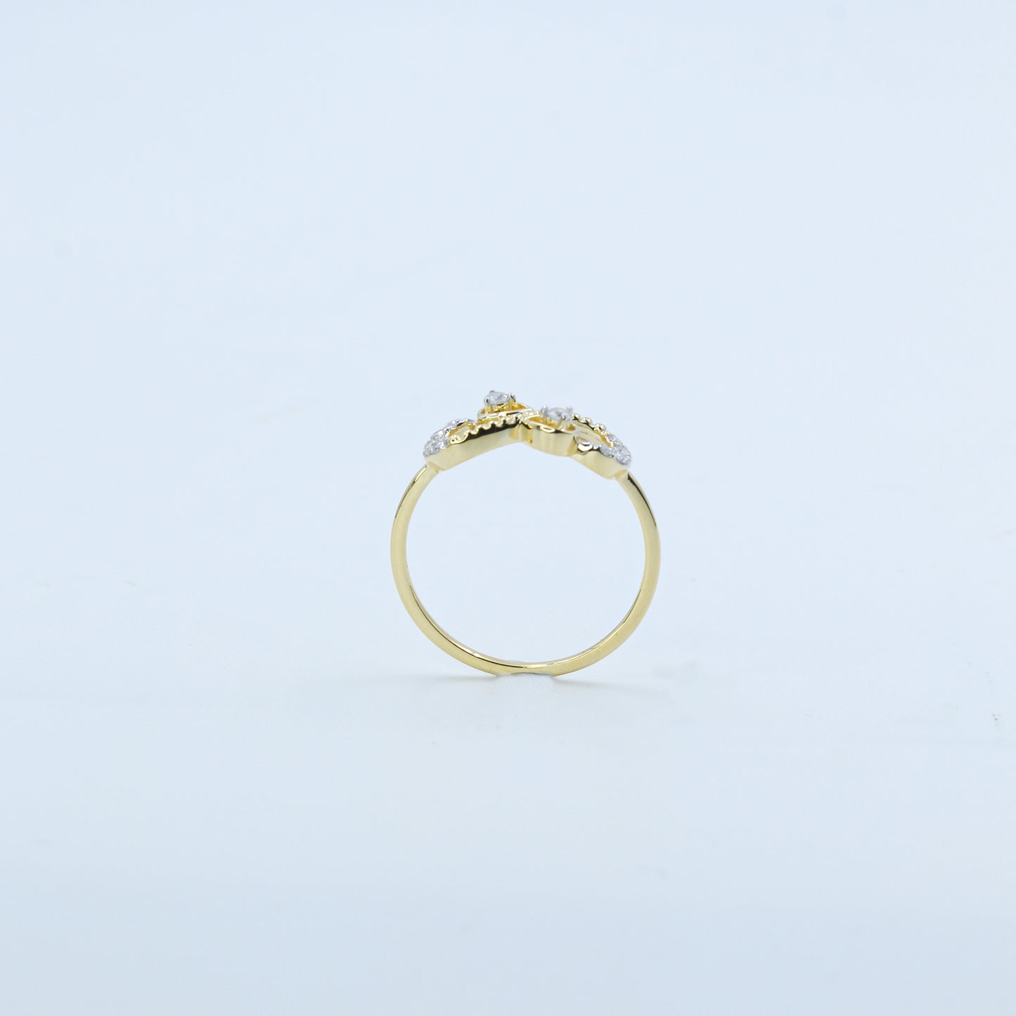 Yellow Gold Infinity Knot Diamond Ring