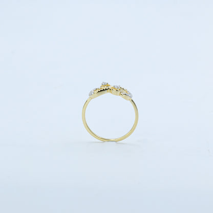 Yellow Gold Infinity Knot Diamond Ring