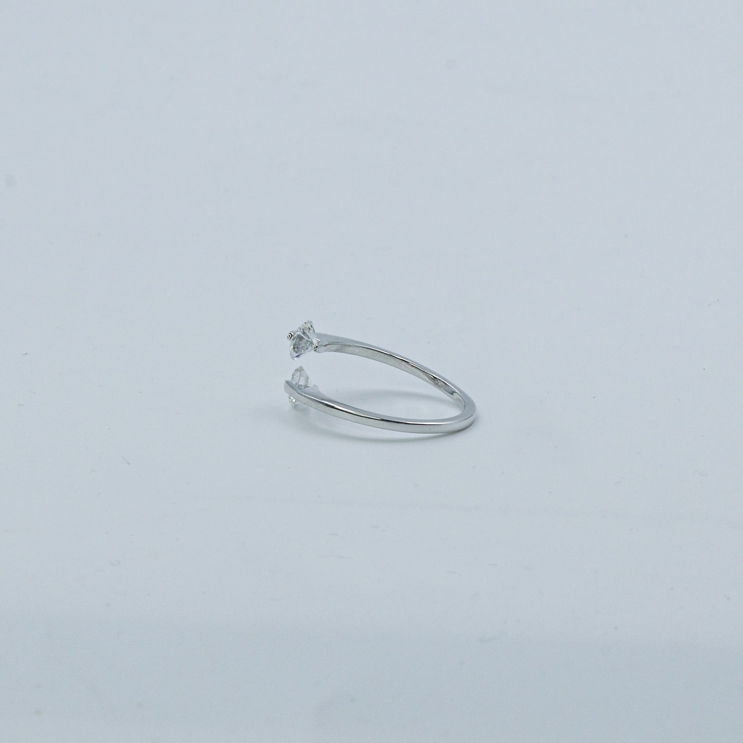 White Gold Lab-Grown Diamond Bypass Ring