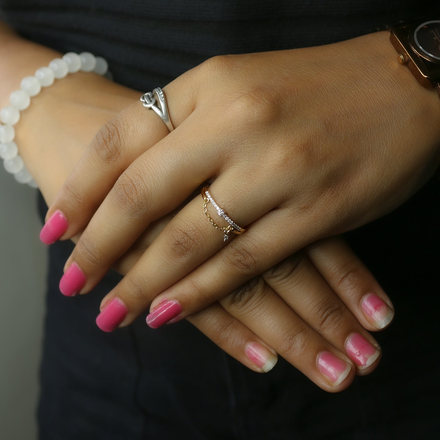 Yellow Gold Celestial Charm Diamond Ring