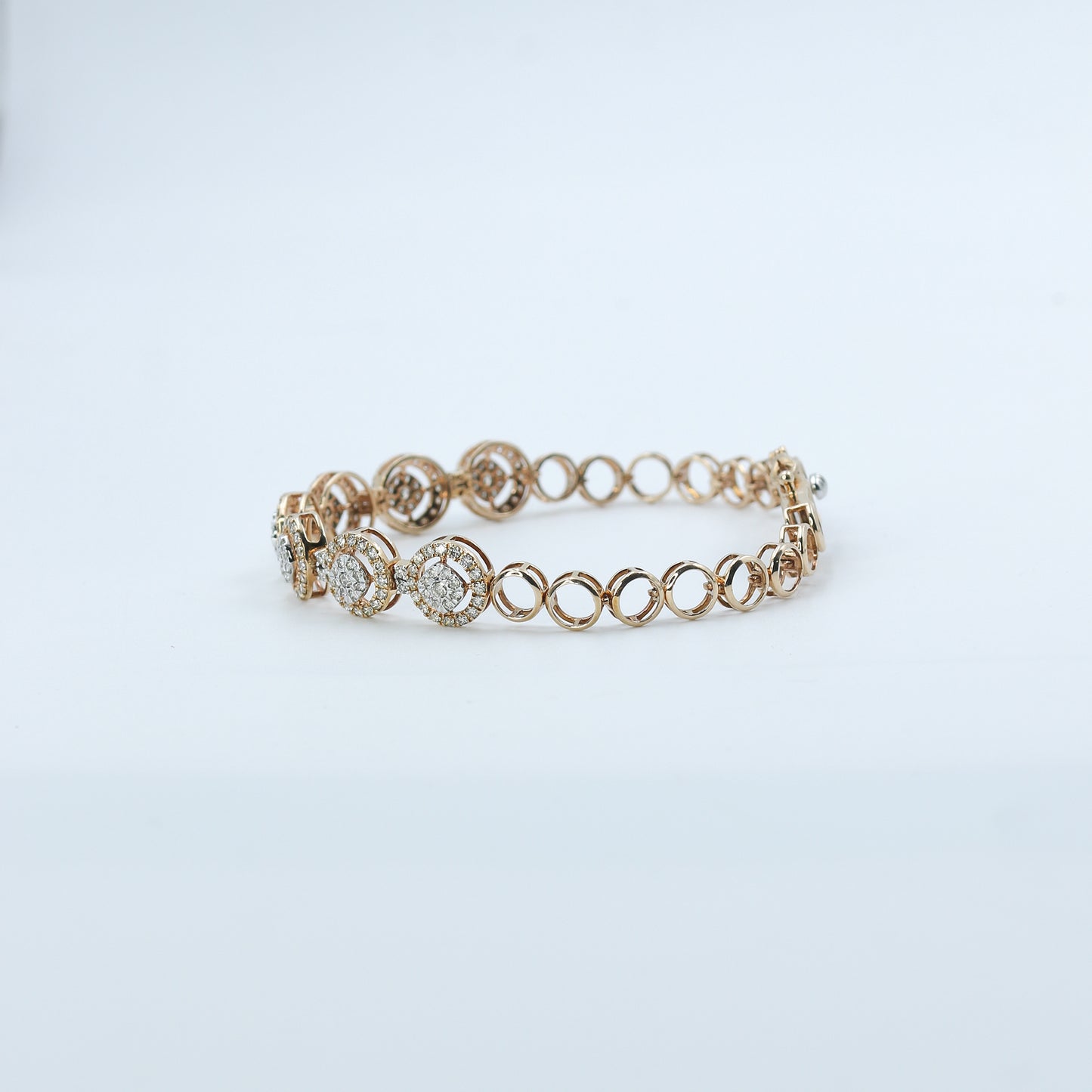Diamond Oval Link Statement Bracelet