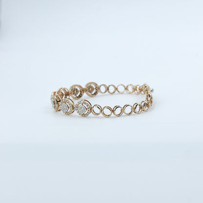 Diamond Oval Link Statement Bracelet