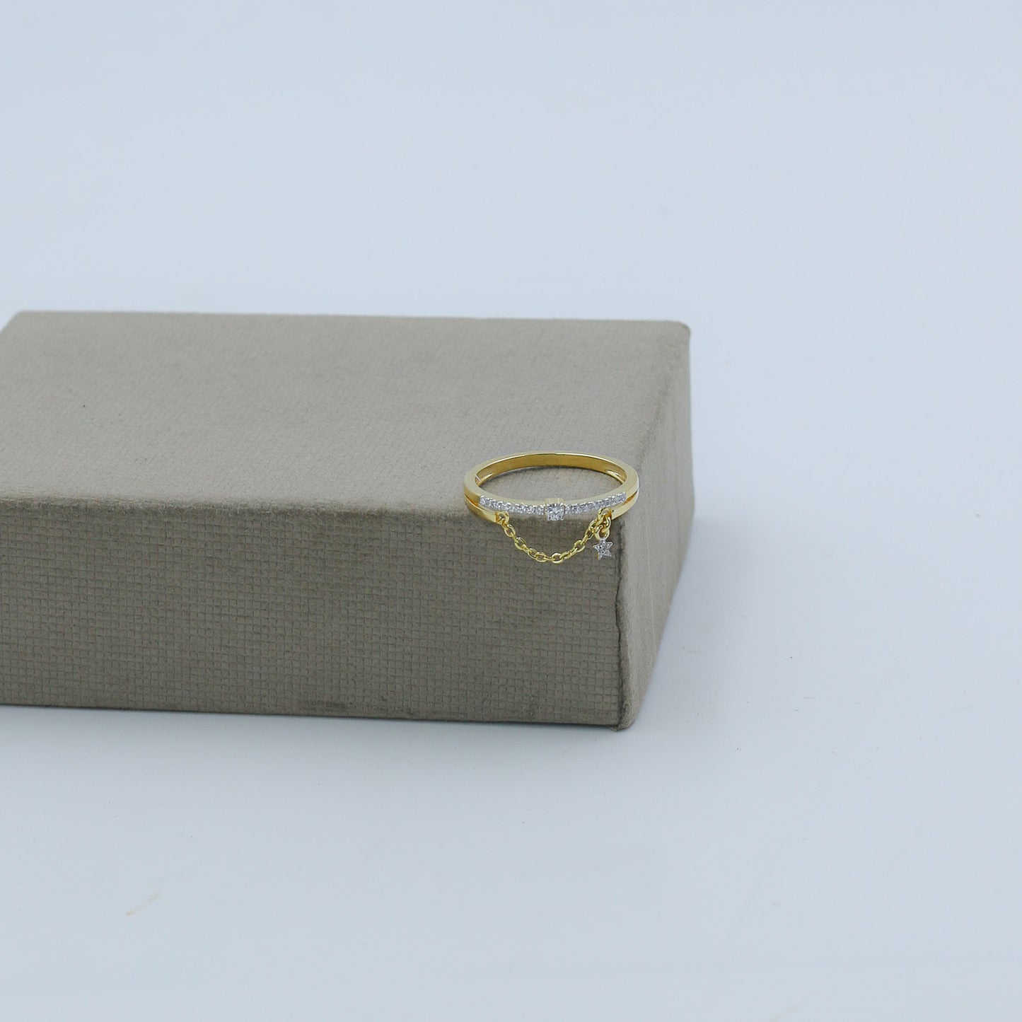 Yellow Gold Celestial Charm Diamond Ring