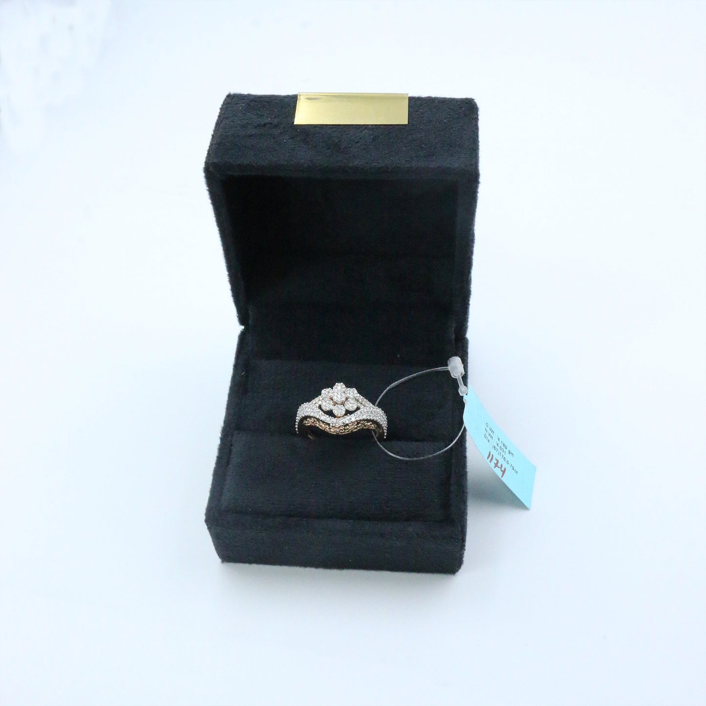 Diamond Wave Cluster Statement Ring