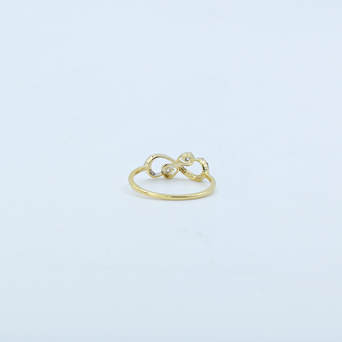Yellow Gold Infinity Knot Diamond Ring