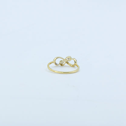 Yellow Gold Infinity Knot Diamond Ring