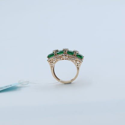 Diamond & Emerald Statement Ring