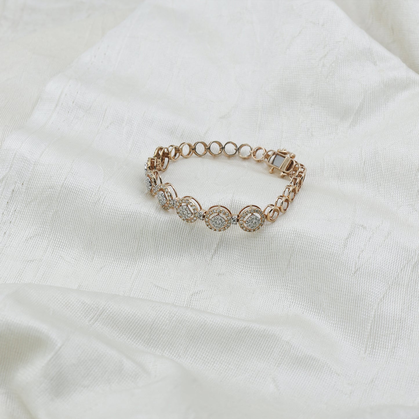 Diamond Oval Link Statement Bracelet