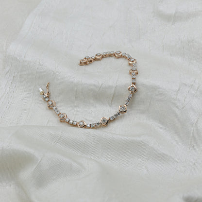 Diamond & Colorstone Marquise Link Bracelet