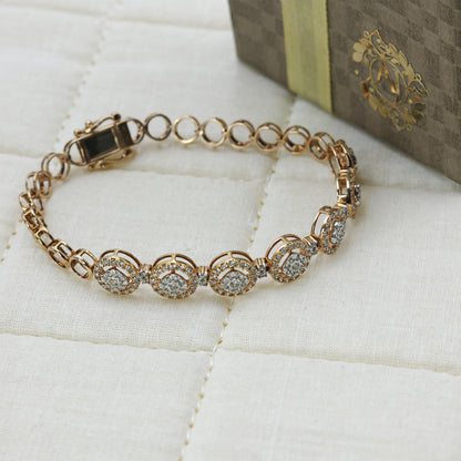 Diamond Oval Link Statement Bracelet