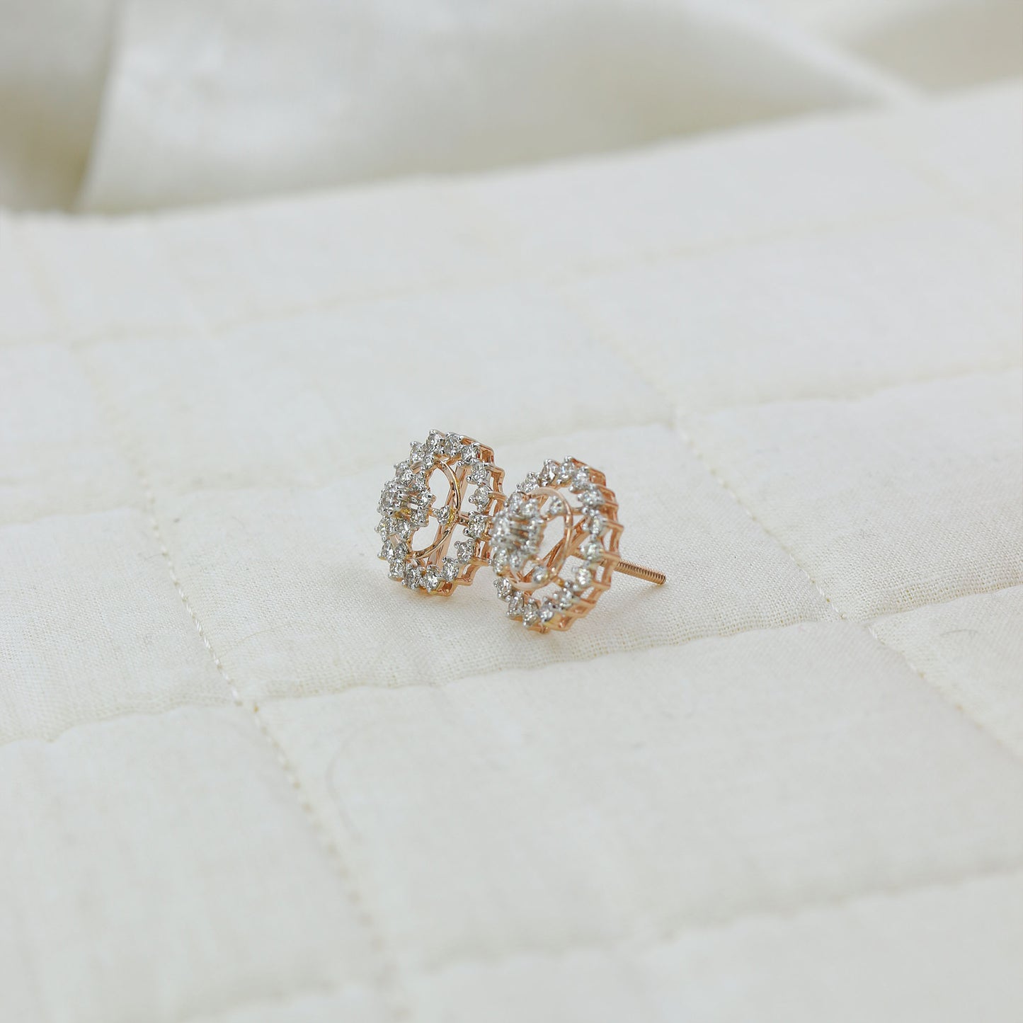 Diamond Radiance Sunburst Stud Earrings