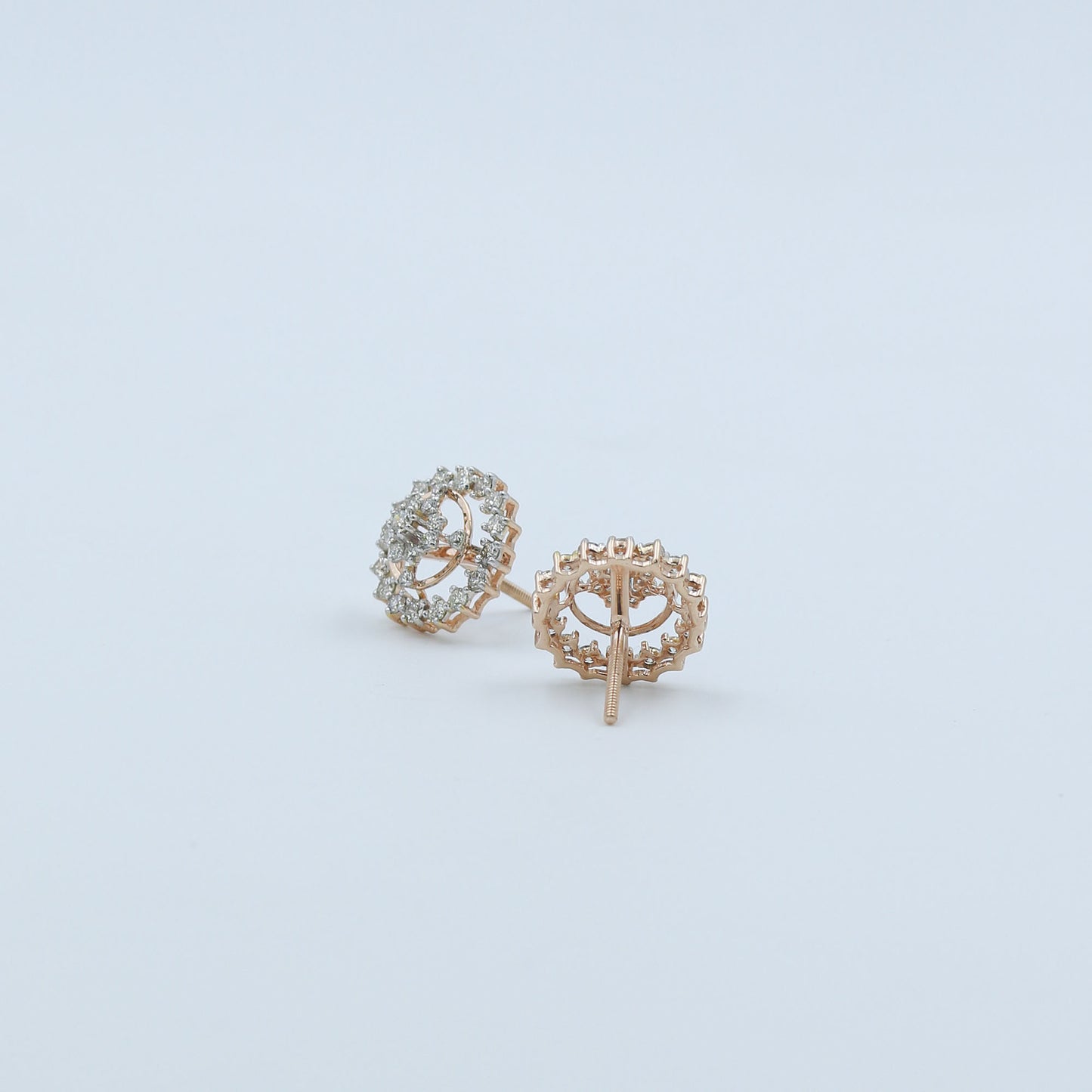 Diamond Radiance Sunburst Stud Earrings