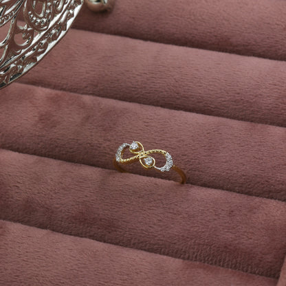 Yellow Gold Infinity Knot Diamond Ring