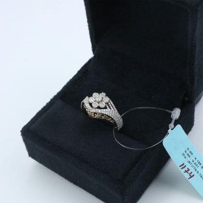 Diamond Wave Cluster Statement Ring