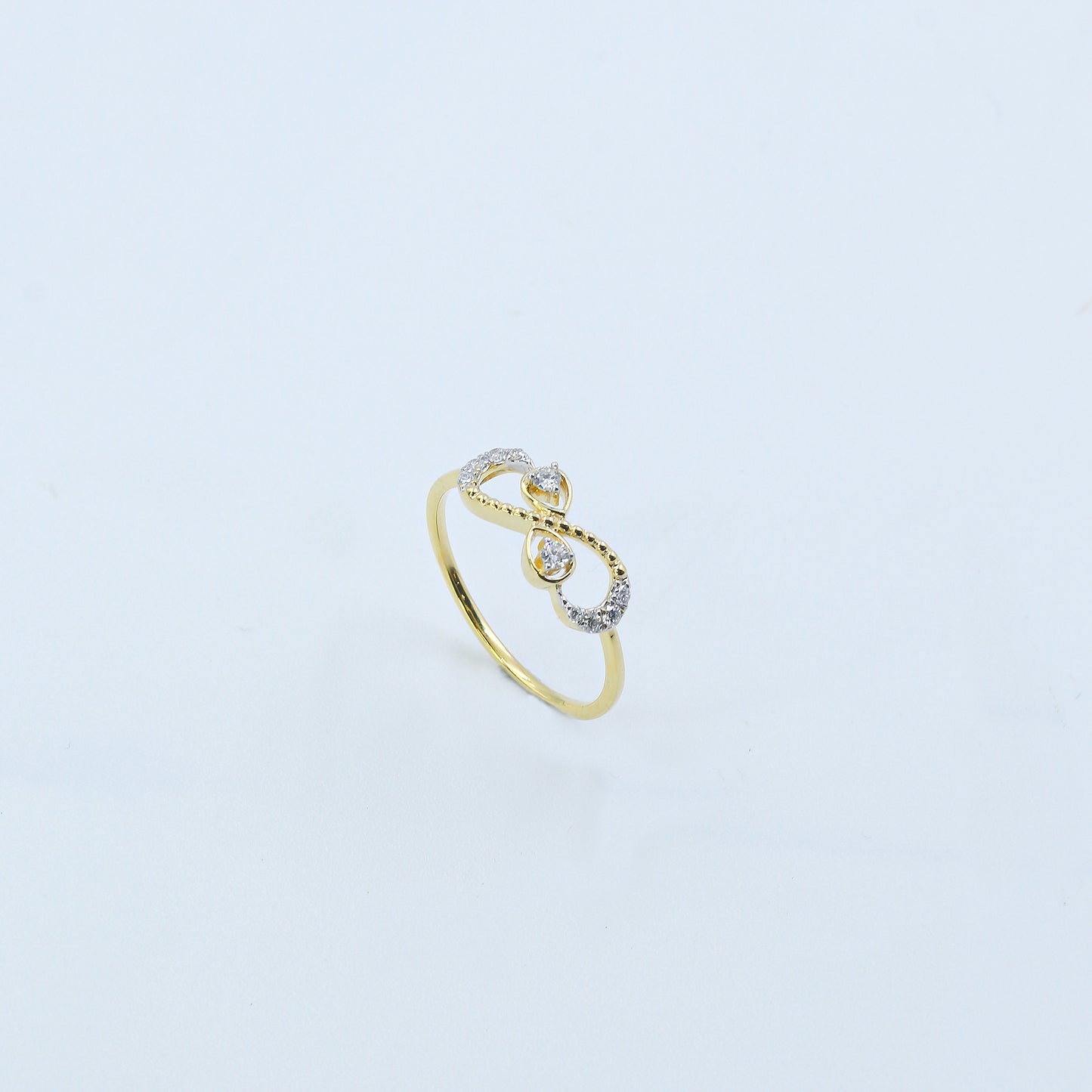 Yellow Gold Infinity Knot Diamond Ring