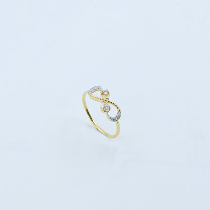 Yellow Gold Infinity Knot Diamond Ring