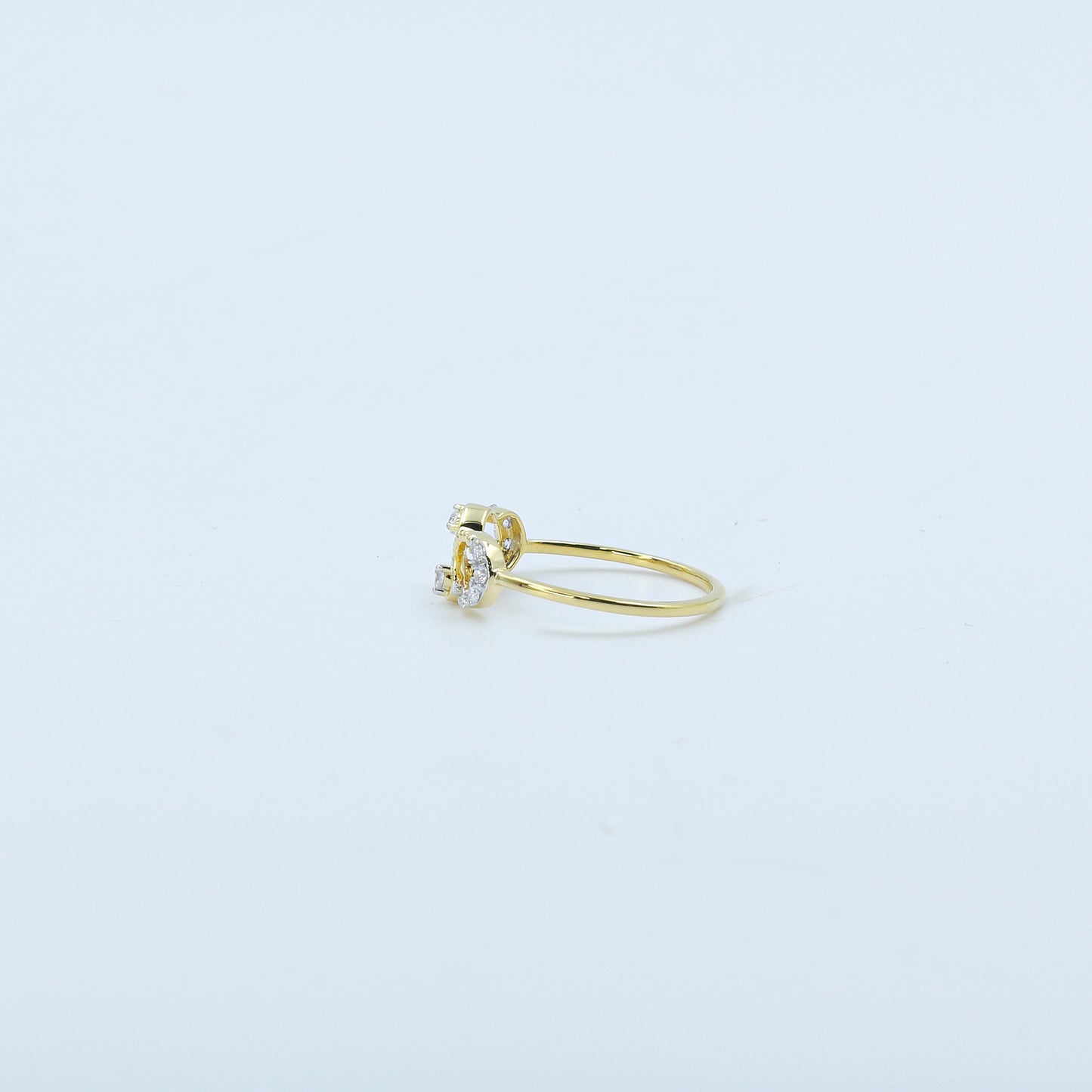 Yellow Gold Infinity Knot Diamond Ring