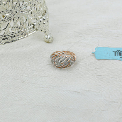 Diamond Entwined Lattice Statement Ring