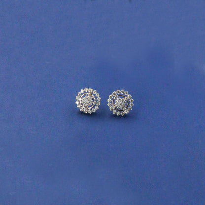 Diamond Radiance Sunburst Stud Earrings