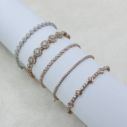 Diamond Oval Link Statement Bracelet