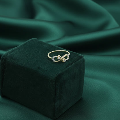 Yellow Gold Infinity Knot Diamond Ring