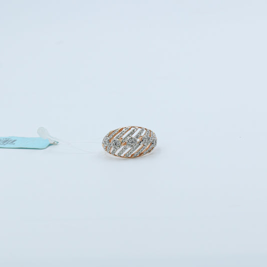 Diamond Entwined Lattice Statement Ring