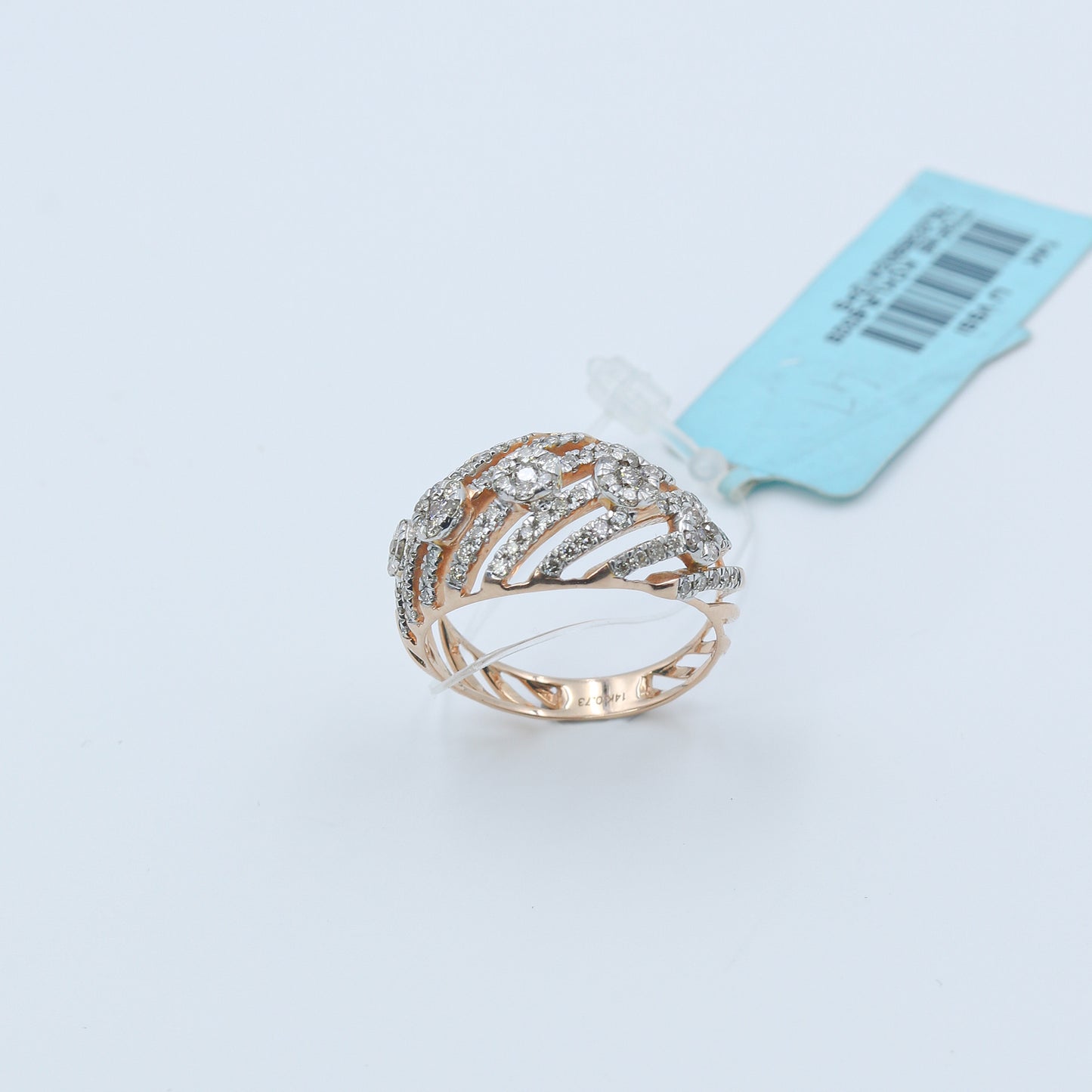 Diamond Entwined Lattice Statement Ring