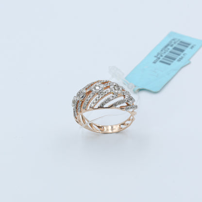 Diamond Entwined Lattice Statement Ring