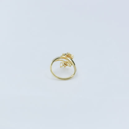 Yellow Gold Multi-Hoop Pave Diamond Ring