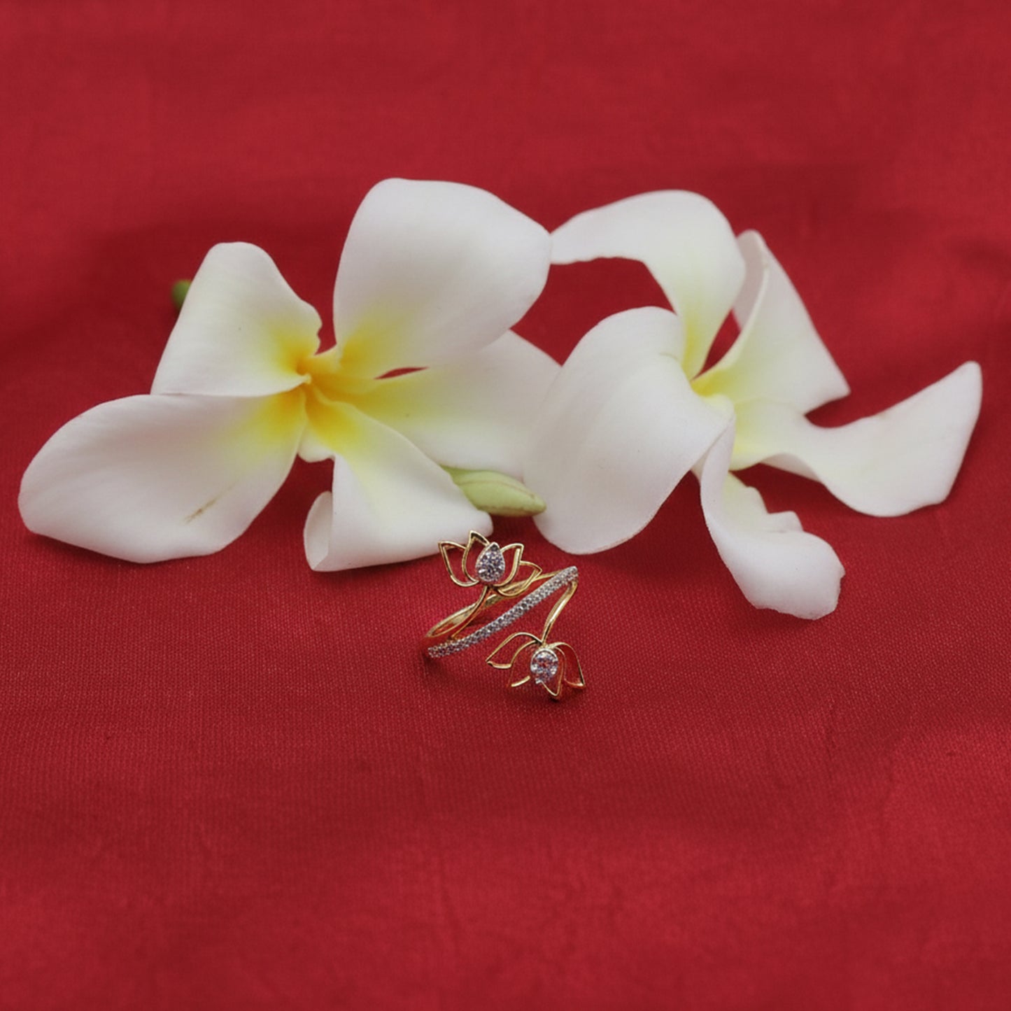 Yellow Gold Multi-Hoop Pave Diamond Ring