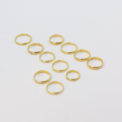 Yellow Gold Minimalist Open Hoop Ring – Single Piece