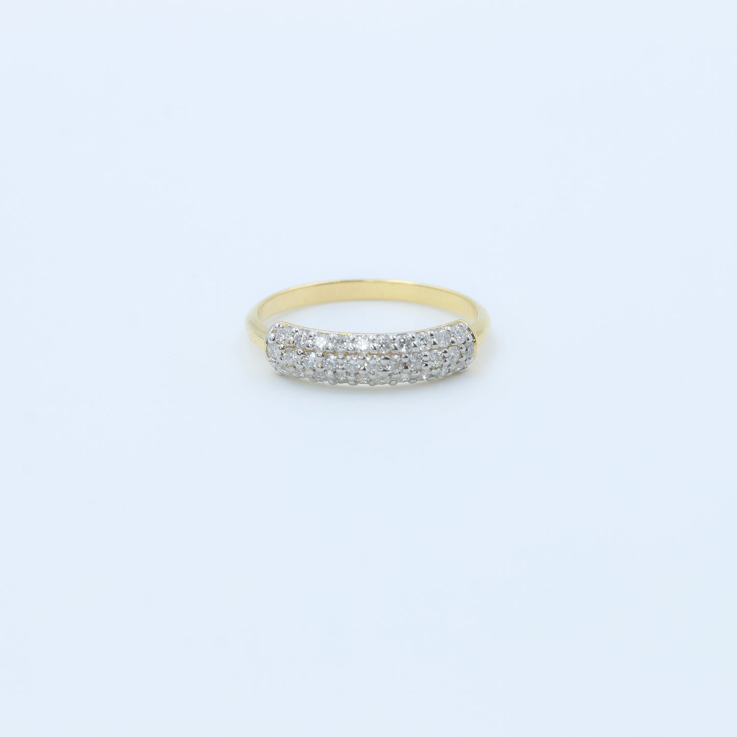 Gold Channel Set Diamond Band Ring