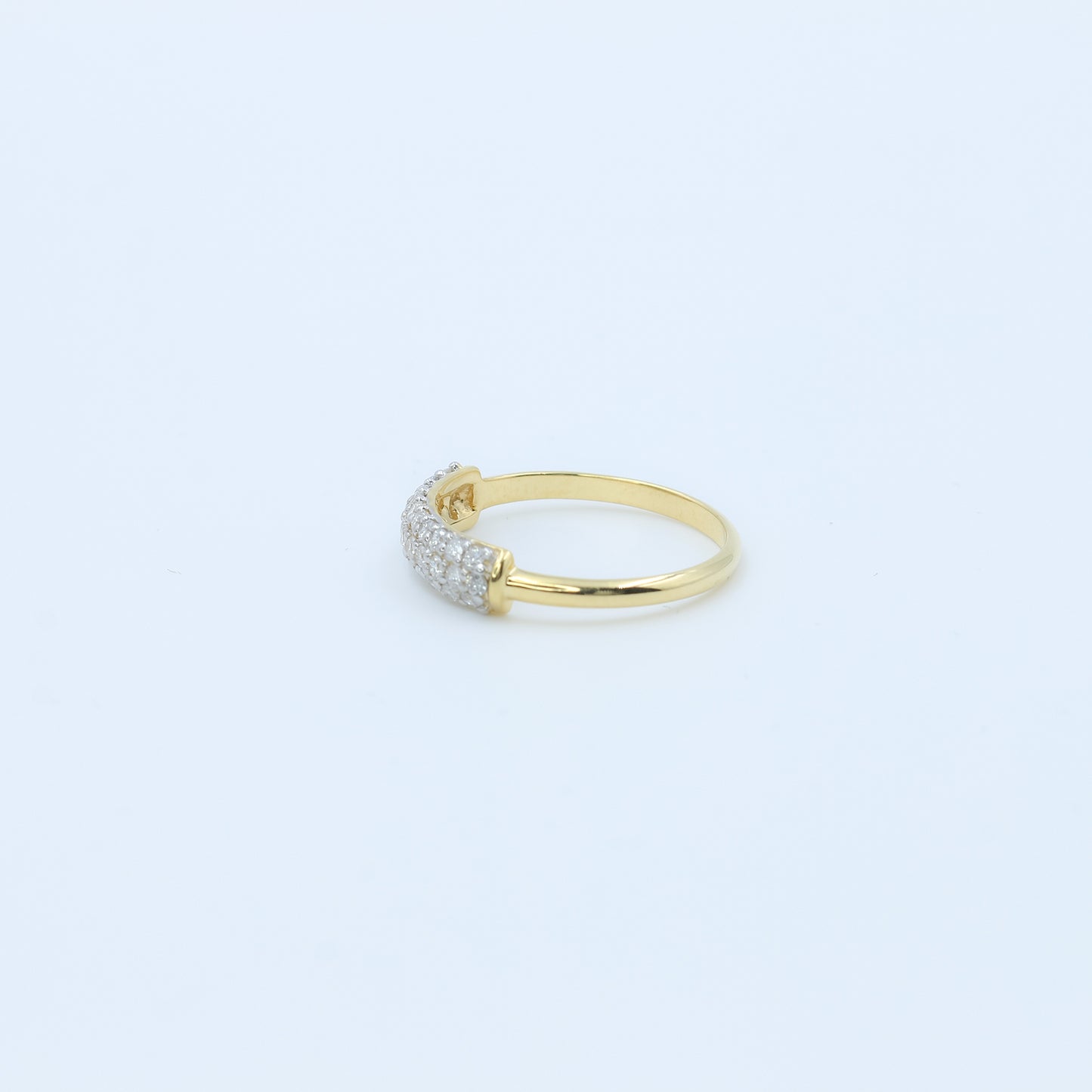 Gold Channel Set Diamond Band Ring